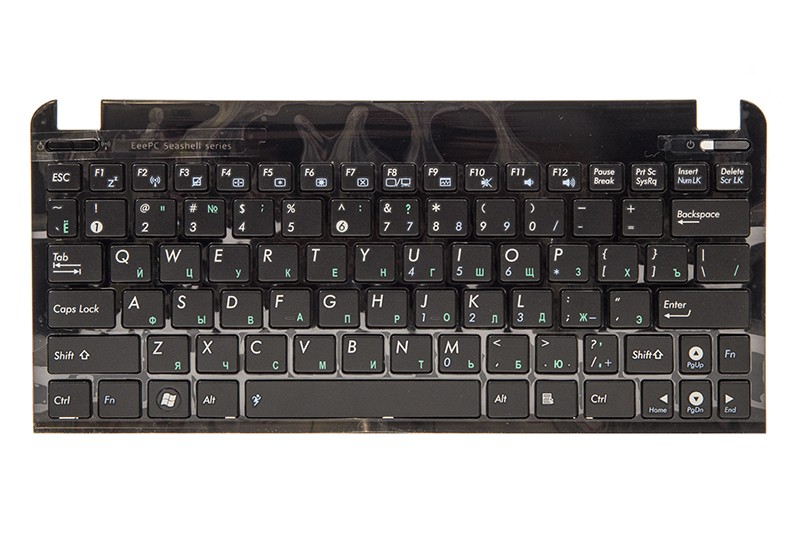 Клавиатура для ноутбука ASUS Eee PC 1015 черный, черный фрейм