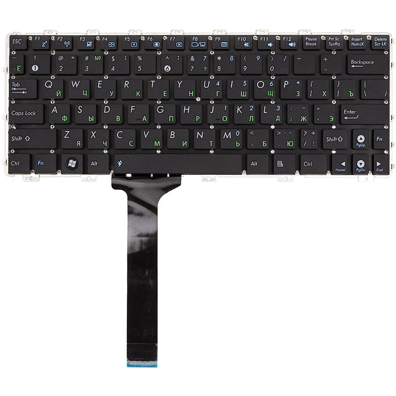 Клавиатура для ноутбука ASUS Eee PC 1015 черный, черный фрейм