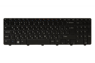 Клавиатура для ноутбука DELL Inspiron N5010 черный, черный фрейм (big Enter)