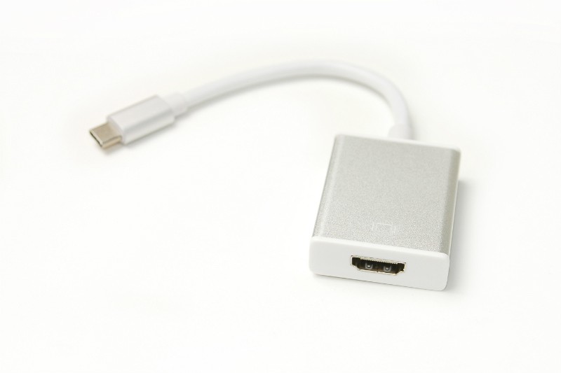 Кабель-переходник PowerPlant HDMI female - USB Type-C, 0.15м