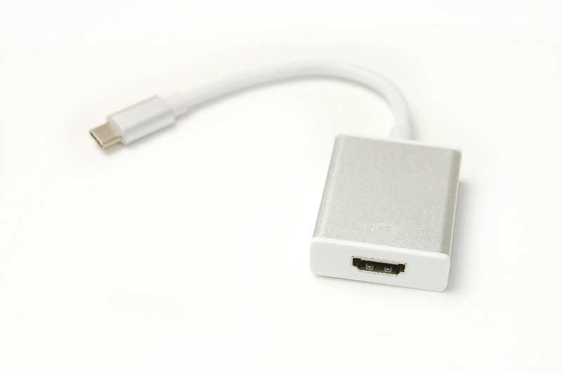 Кабель-переходник PowerPlant HDMI female - USB Type-C, 0.15м