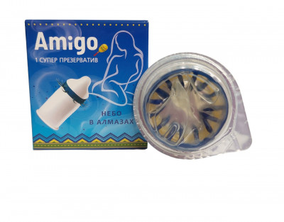 Презерватив Amigo текстурний із шипами &quot;Небо в алмазах&quot;