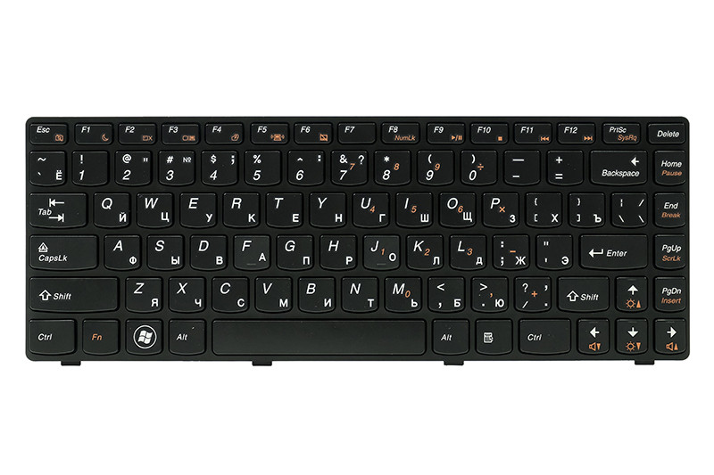 Клавиатура для ноутбука IBM/LENOVO IdeaPad G480 черный, черный фрейм