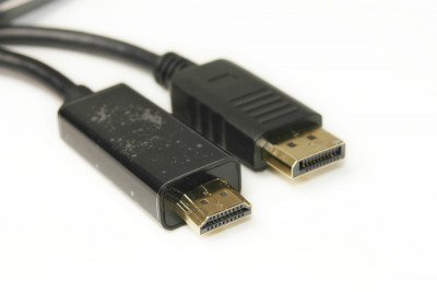 Видео кабель PowerPlant DisplayPort (M) - HDMI (M), 1.4V, 30AWG, 4Kx2K, 1.8м