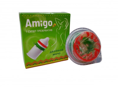 Презерватив Amigo текстурний із шипами &quot;Подвійний мачо&quot;