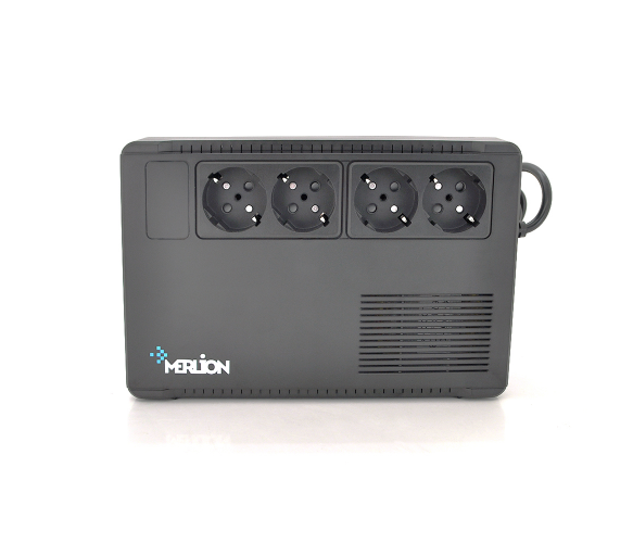 ИБП Merlion Terra 800 (480W) LED, 162-290VAC, AVR 1st, 4 SCHUKO (3*BatteryBackup + 3* Surge), 1x12V5Ah, plastik Case Q4 (245x163x90) 4.5кг