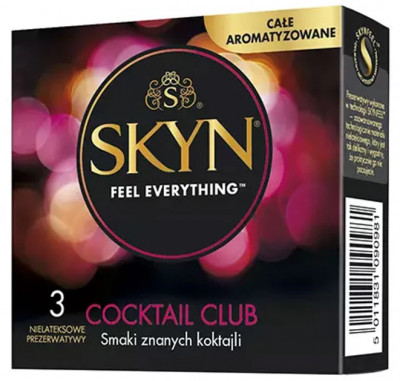 Презервативи Skyn Cocktail Club Безлатексні з ароматом коктейлів 3 шт