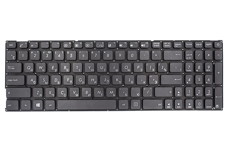 Клавиатура для ноутбука ASUS X541 series черный, без фрейма