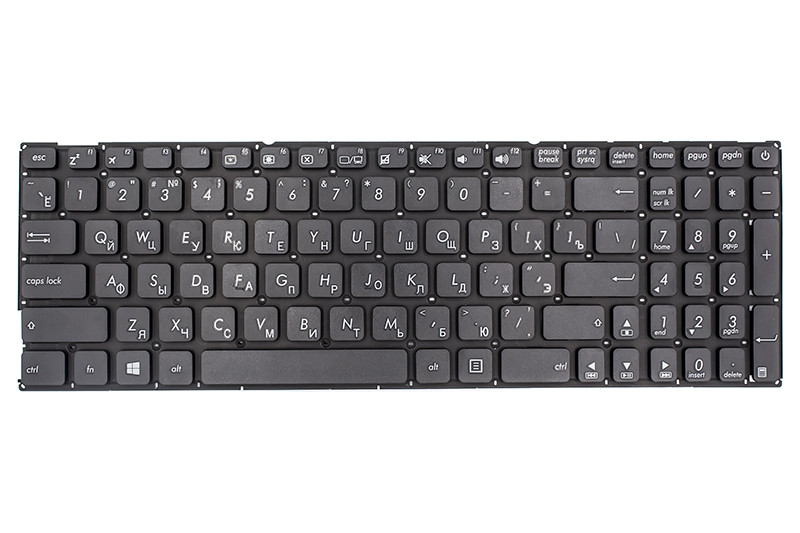 Клавиатура для ноутбука ASUS X541 series черный, без фрейма