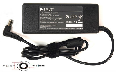 Блок питания для ноутбуков PowerPlant SONY 220V, 19.5V 92W 4.74A (6.5*4.4)
