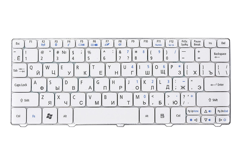 Клавиатура для ноутбука ACER Aspire One 521, eMachines 350 белый, без фрейма