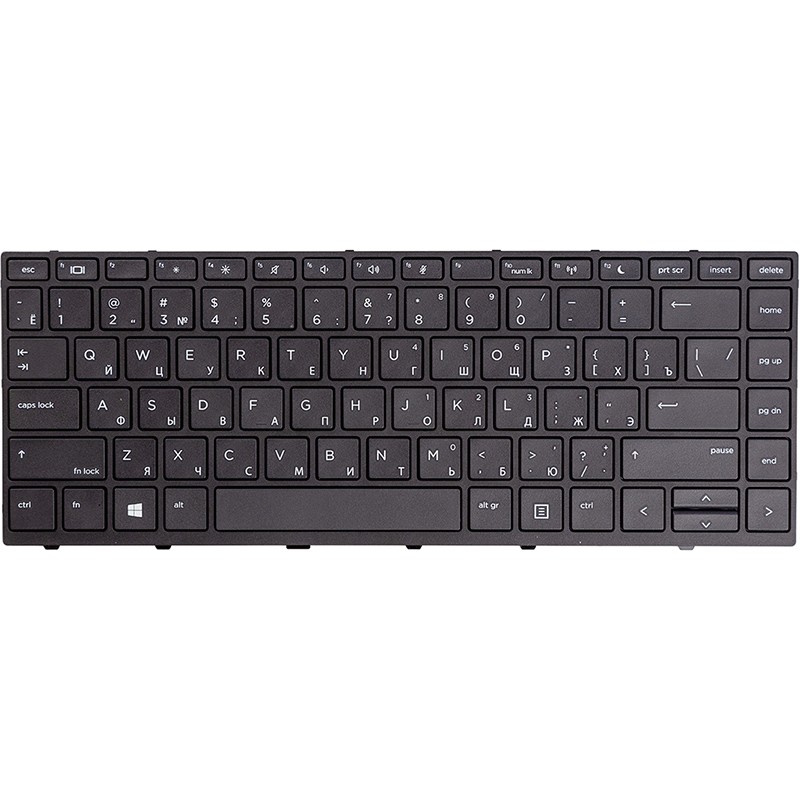 Клавиатура для ноутбука HP Probook 430 G5, 440 G5 черный, черный фрейм