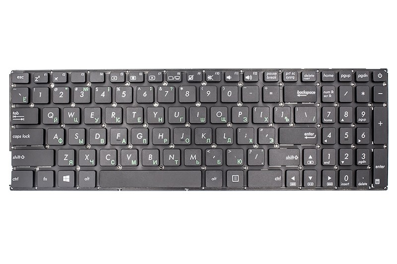 Клавиатура для ноутбука ASUS X540 series черный, без фрейма
