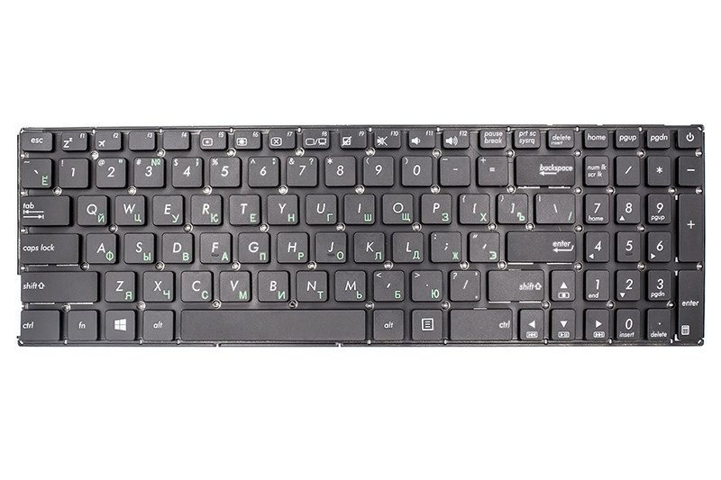 Клавиатура для ноутбука ASUS X540 series черный, без фрейма