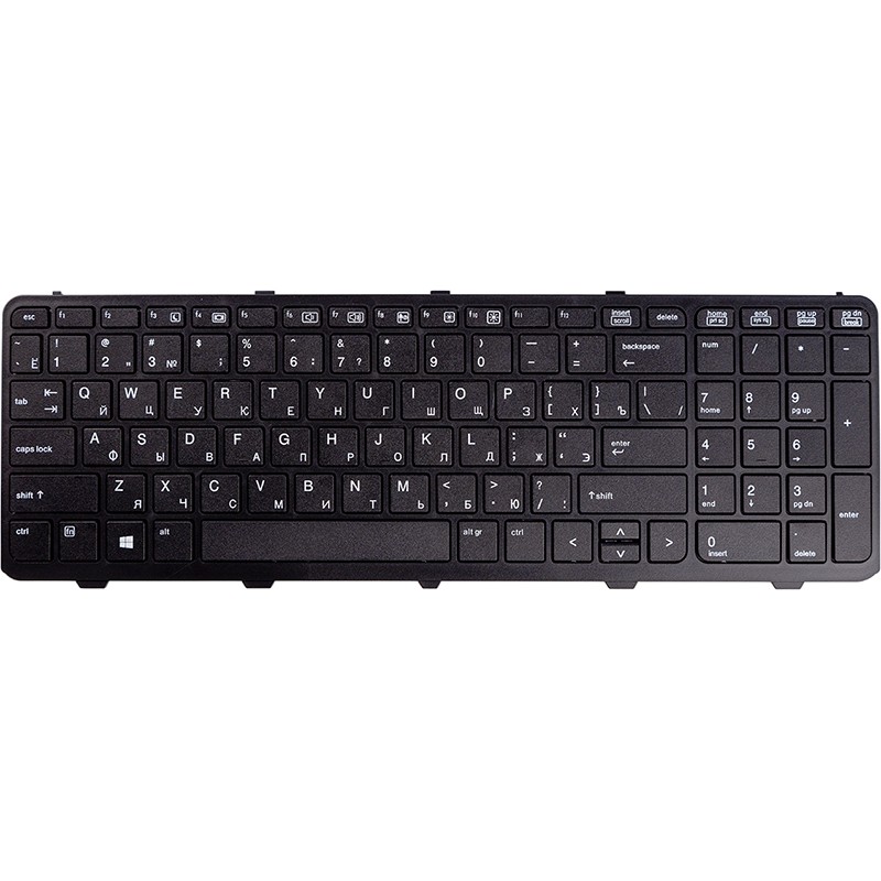 Клавиатура для ноутбука HP Probook 450, 450 G1, 455 черный, черный фрейм
