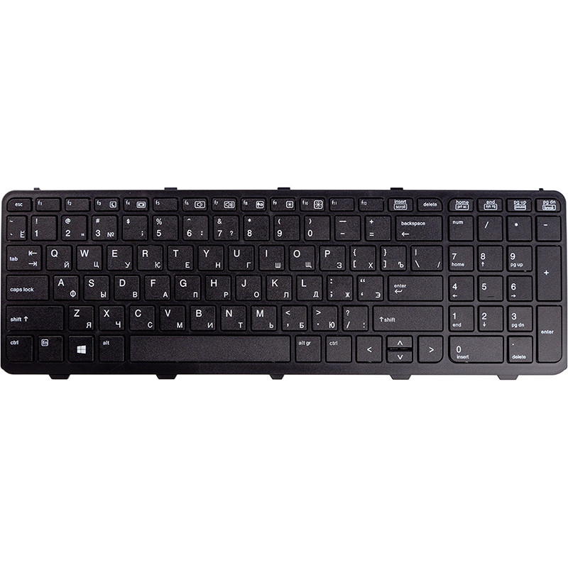 Клавиатура для ноутбука HP Probook 450, 450 G1, 455 черный, черный фрейм