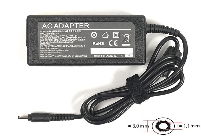 Блок питания для ноутбуков PowerPlant ASUS 220V, 19.5V 60W 3.08A (3.0*1.1)