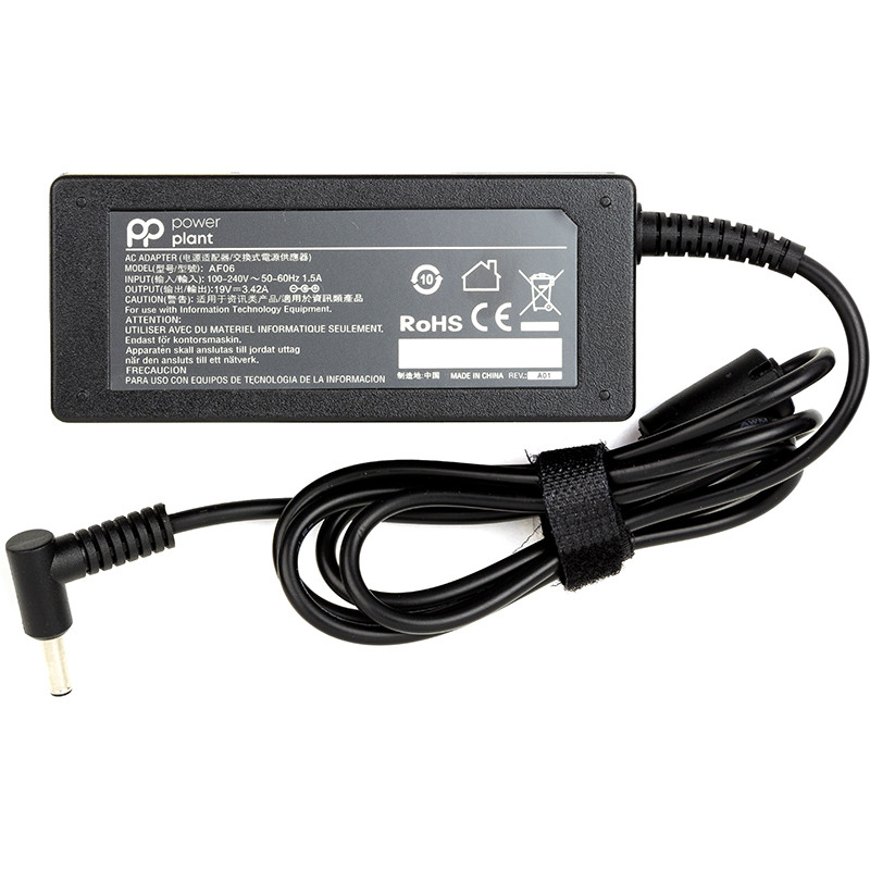 Блок питания для ноутбуков PowerPlant ASUS 220V, 19V 65W 3.42A (4.5*3.0)