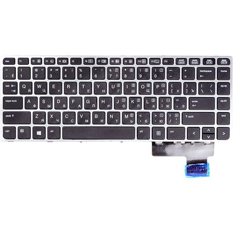 Клавіатура для ноутбука HP EliteBook Folio 9470, 9480M чорний, чорний фрейм