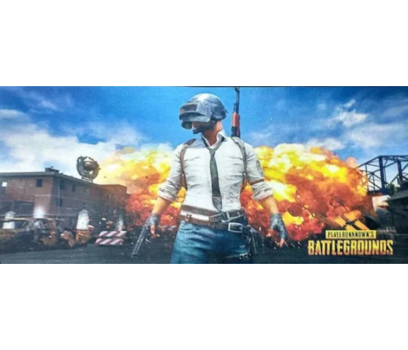 Коврик 300*700 тканевой BATTLEGROUNDS с боковой прошивкой, толщина 3 мм, цвет Mix, Пакет