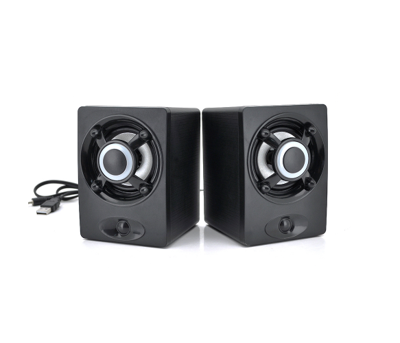 Колонки 2.0 JEDEL JNS-41 USB+3.5mm, 4" 2x3W, 90Hz- 20KHz, с регулятором громкости, Black, BOX, Q30