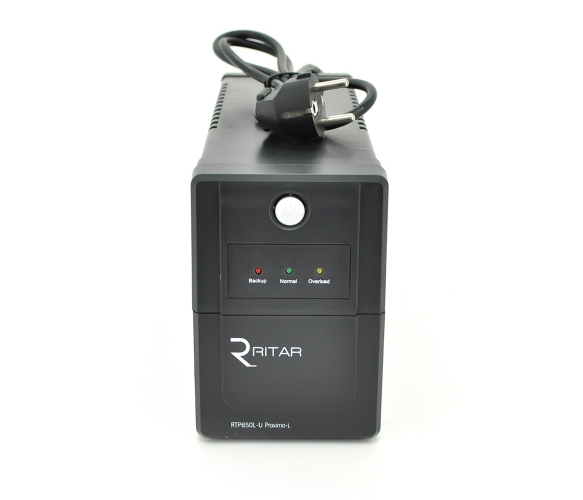 ИБП Ritar RTP650L-U (390W) Proxima-L, LED, AVR, 2st, USB, 2xSCHUKO socket, 1x12V7Ah, plastik Case ( 340 x 140 X 205 ) 4,7 кг Q4