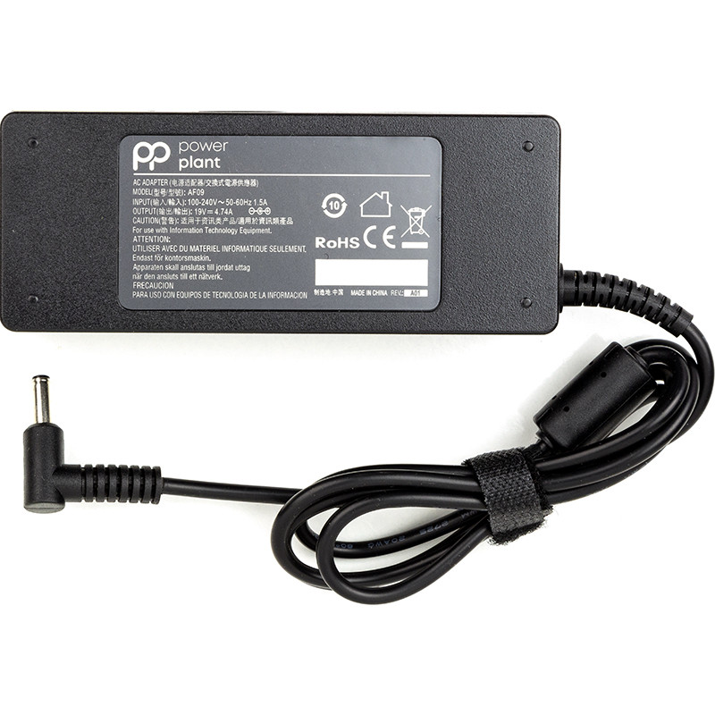 Блок питания для ноутбуков PowerPlant ASUS 220V, 19V 90W 4.74A (4.5*3.0)