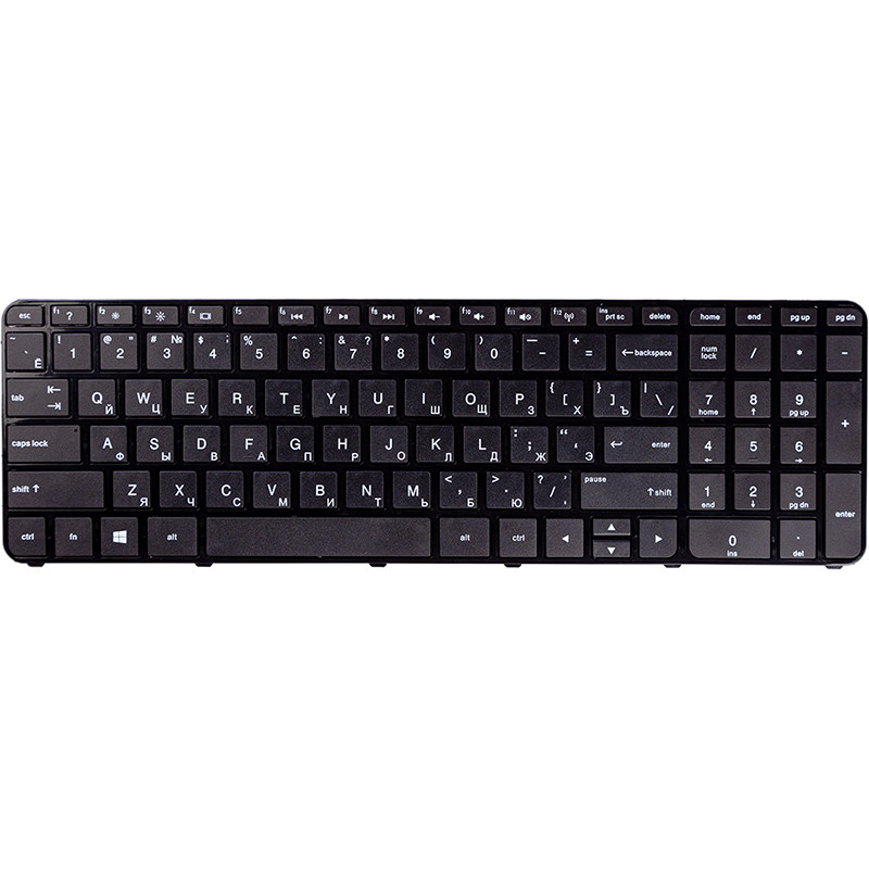 Клавіатура для ноутбука HP Pavilion 15-B, Sleekbook Ultrabook 701684-001 чорний, чорний фрейм