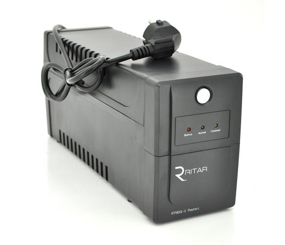 ИБП Ritar RTP800L-U (480W) Proxima-L, LED, AVR, 2st, USB, 2xSCHUKO socket, 1x12V9Ah, plastik Case ( 340 x 140 X 205 ) 5,5 кгQ4