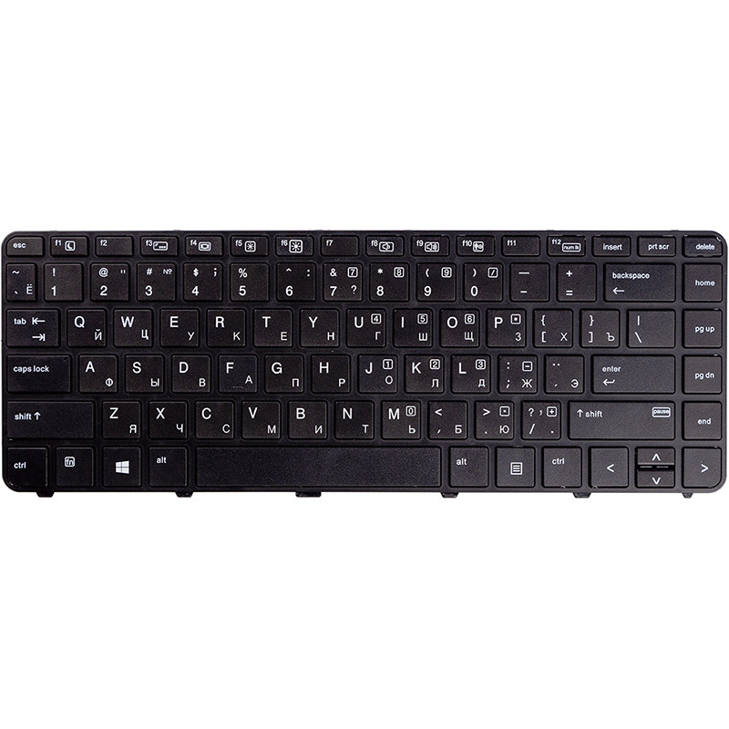Клавиатура для ноутбука HP Probook 430 G3, 440 G3 черный, черный фрейм
