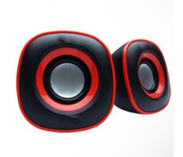 Колонки 2.0 G-SYSYTEM G-105, 2х2,5W, USB, пластмасс, с регулировкой звука на колонке, Black/Red, Box