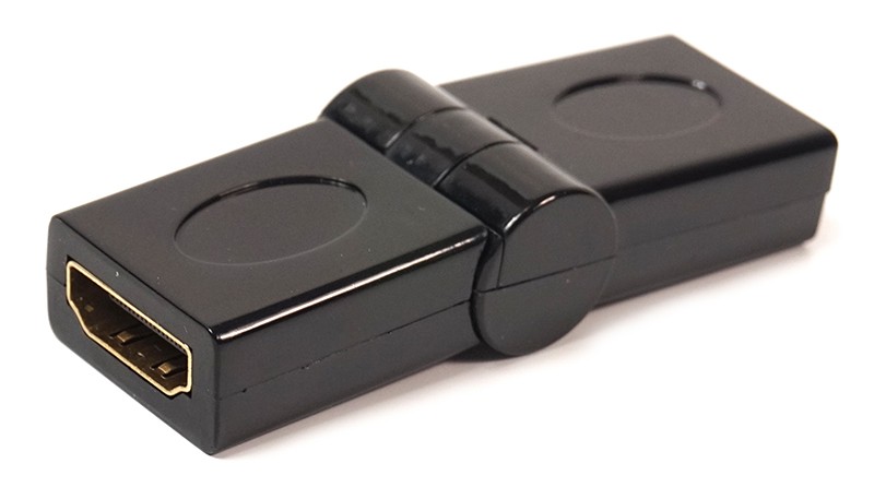 Переходник PowerPlant HDMI AF - AF, 360 градусов