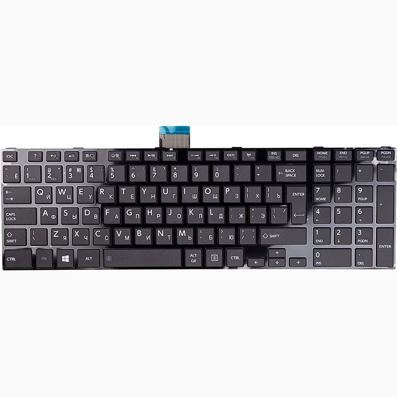 Клавіатура для ноутбука TOSHIBA Satellite L55-A5284 чорний, чорний фрейм