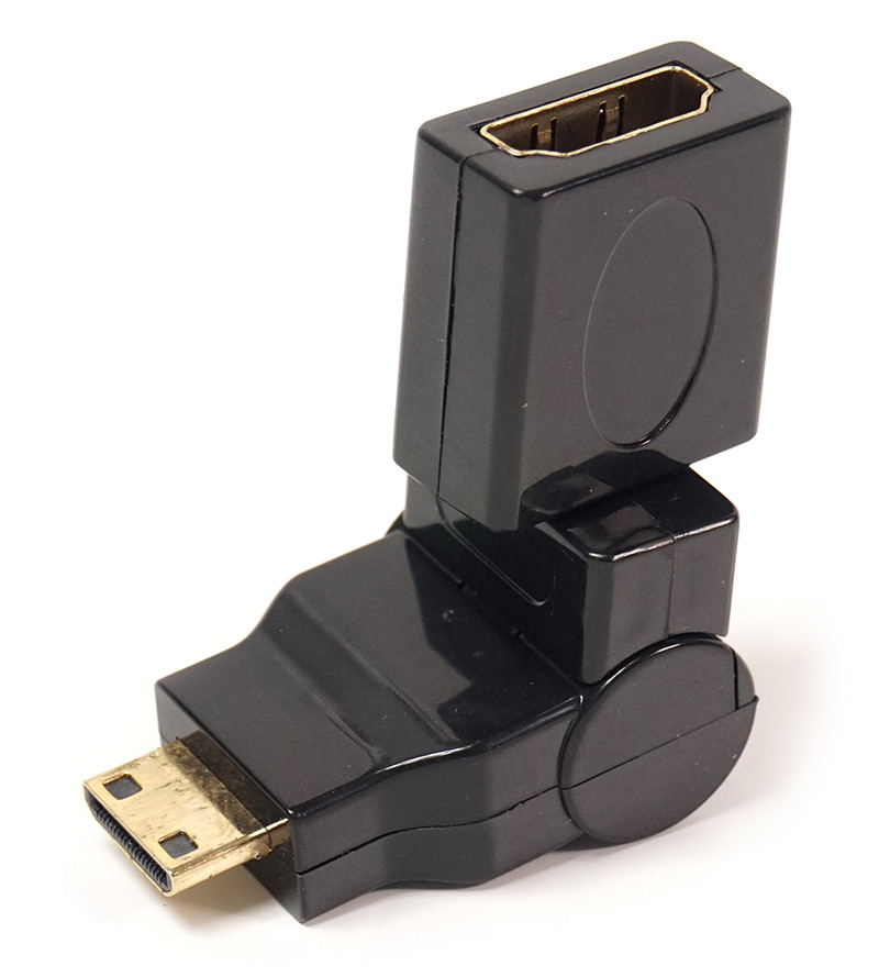 Переходник PowerPlant HDMI AF - mini HDMI AM, 360 градусов