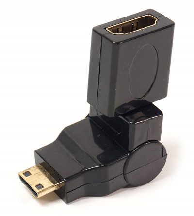 Переходник PowerPlant HDMI AF - mini HDMI AM, 360 градусов