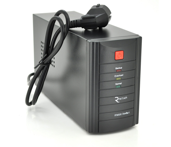 ИБП Ritar RTM1000 (600W) Proxima-L, LED, AVR, 3st, 3xSCHUKO socket, 2x12V7Ah, metal Case (350х120х190)- Q2