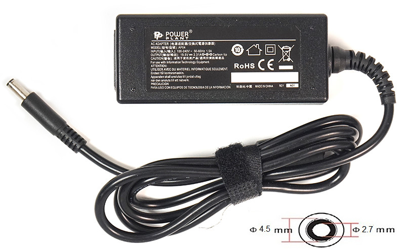 Блок питания для ноутбуков PowerPlant DELL 220V, 19.5V 45W 2.31A (4.5*3.0)