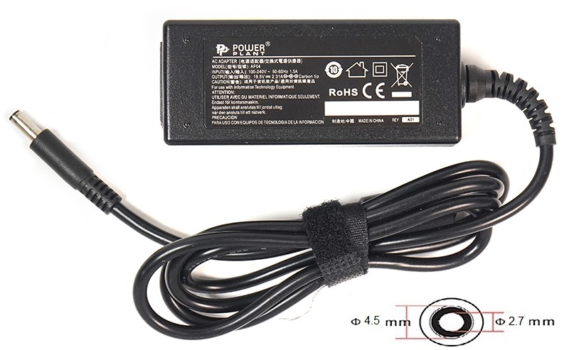 Блок питания для ноутбуков PowerPlant DELL 220V, 19.5V 45W 2.31A (4.5*3.0)