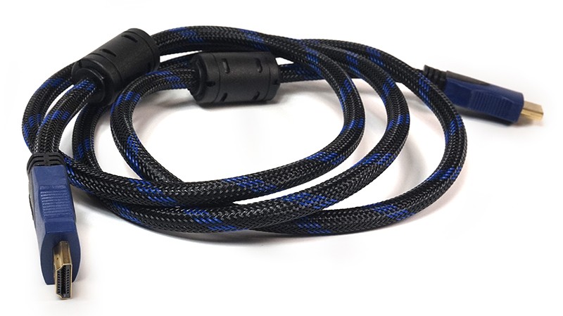 Видео кабель PowerPlant HDMI - HDMI, 1.5м, позолоченные коннекторы, 1.4V, Nylon
