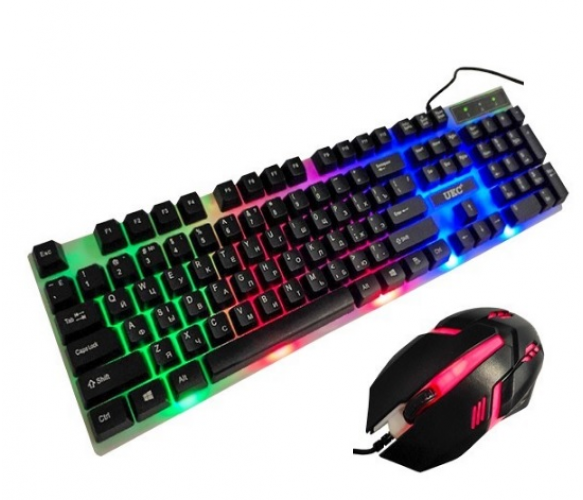 Комплект USB LED (KB+Mouse)K 01 / M 416, (Eng/Рус), (460х158х33мм) Blac, Q20