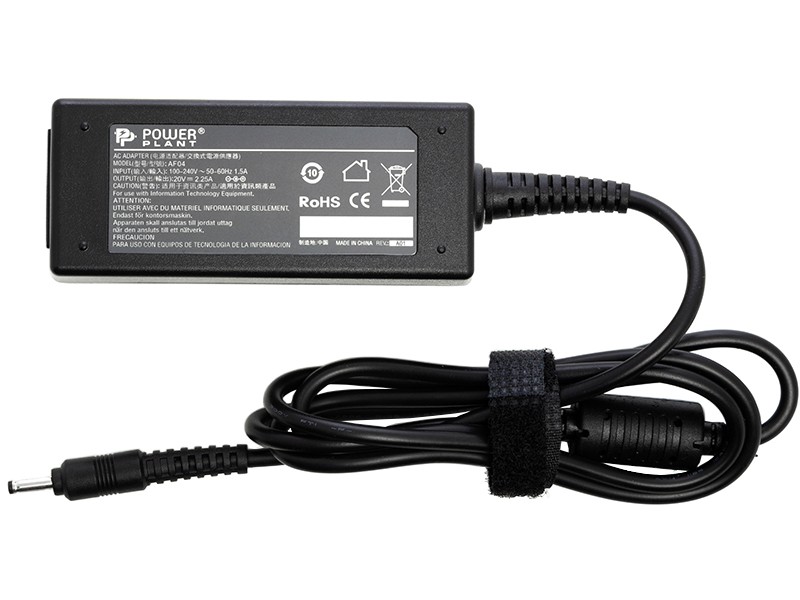 Блок питания для ноутбуков PowerPlant IBM/LENOVO 220V, 20V 45W 2.25A (3.0*1.1)