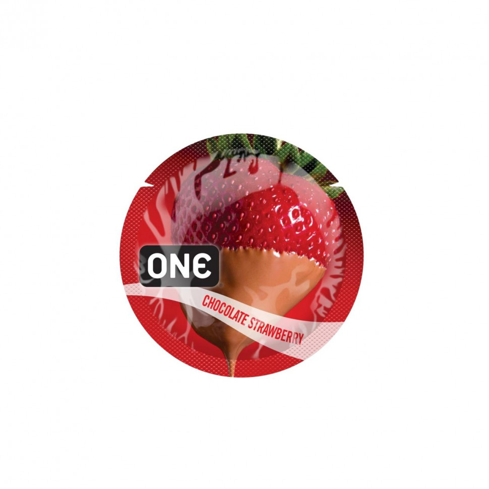 Презерватив One Flavor Waves Полуниця в шоколаді 1 шт