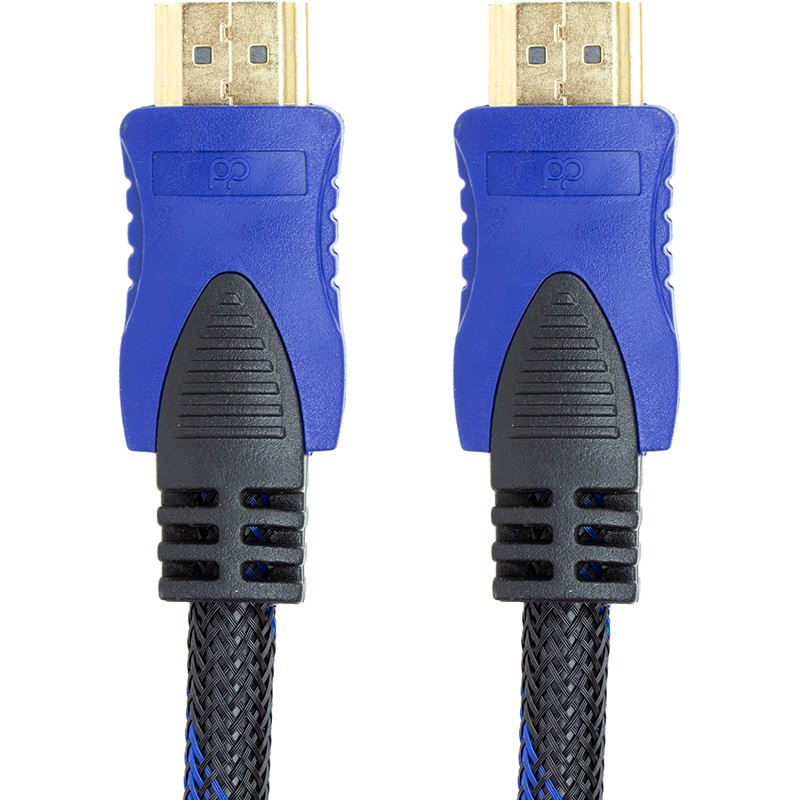 Видео кабель PowerPlant HDMI - HDMI, 3м, позолоченные коннекторы, 1.3V, Nylon, Double ferrites