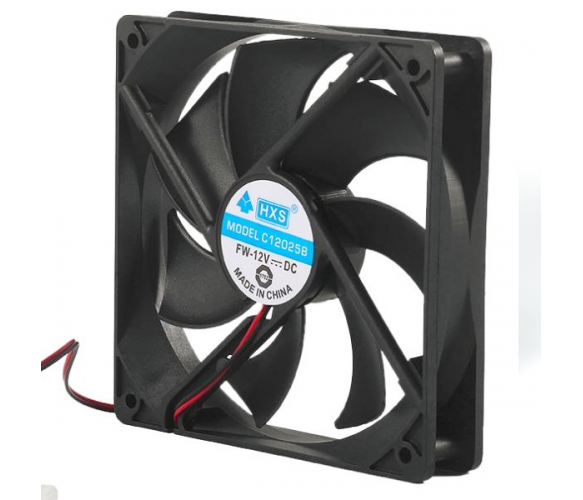 Кулер корпусной Merlion HXS 12025 DC sleeve fan 4pin MOLEX - 120*120*25мм, 12V/0.15A, 1100об/мин