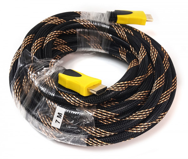 Видео кабель PowerPlant HDMI - HDMI, 7м, позолоченные коннекторы, 1.3V, Nylon