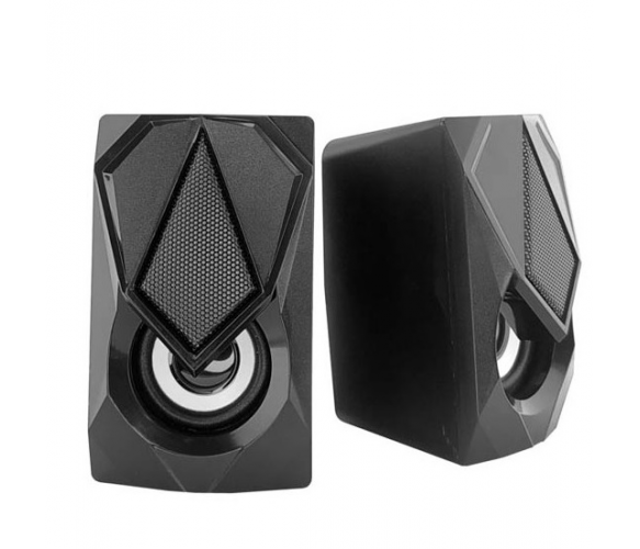 Колонки 2.0 Hotmai A130L USB+3.5mm, 2x3W, 20Hz- 18KHz, с регулятором громкости, Black, BOX, Q24