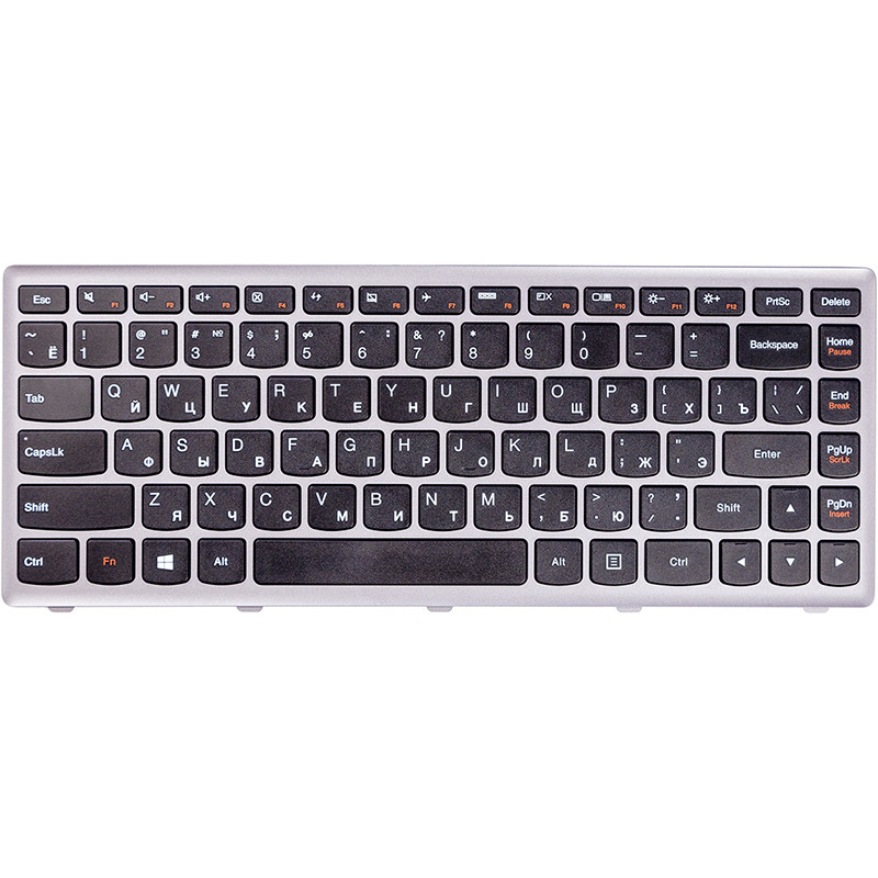 Клавиатура для ноутбука LENOVO Z410, G400 черный, черный фрейм