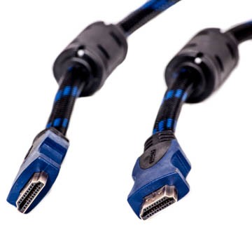 Видео кабель PowerPlant HDMI - HDMI, 1.5м, позолоченные коннекторы, 1.4V, Nylon, Double ferrites