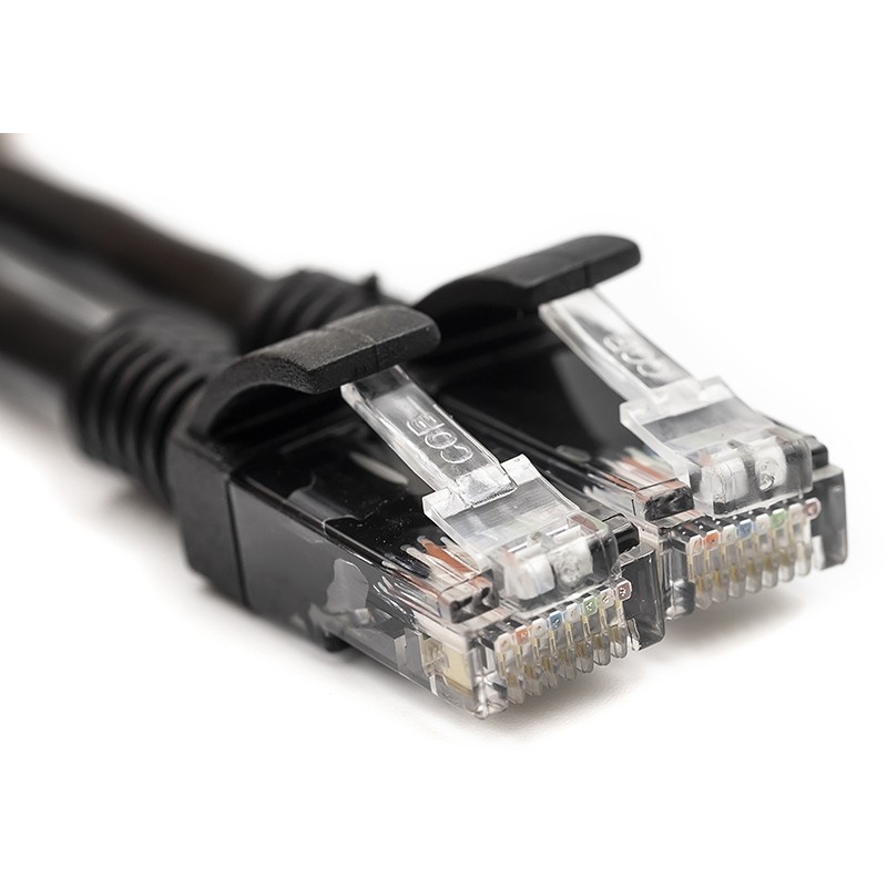 Патч-корд PowerPlant Cat5E UTP 2м, черный