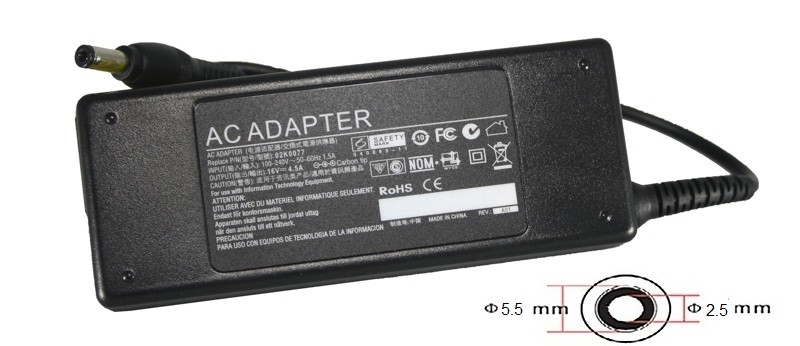 Блок питания для ноутбуков PowerPlant IBM/LENOVO 220V, 16V 72W 4.5A (5.5*2.5)